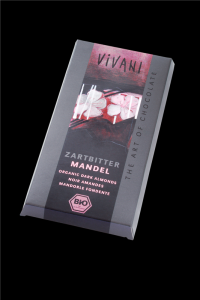 CZEKOLADA GORZKA Z MIGDAŁAMI BIO 100 g - VIVANI