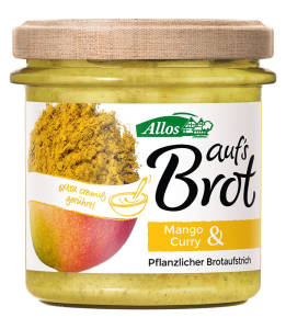 PASTA KREMOWA Z MANGO I CURRY BEZGLUTENOWA BIO 140 g - ALLOS