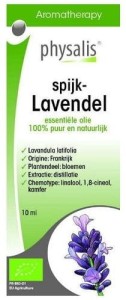 OLEJEK ETERYCZNY LAWENDA SZEROKOLISTNA (SPIJKLAVENDEL) BIO 10 ml - PHYSALIS