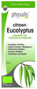 OLEJEK ETERYCZNY EUKALIPTUS CYTRYNOWY (CITROEN EUCALYPTUS) BIO 10 ml - PHYSALIS