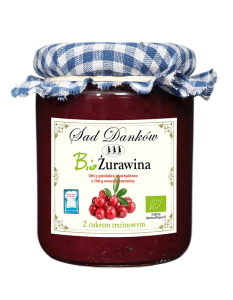 ŻURAWINA Z CUKREM TRZCINOWYM BIO 260 g - SAD DANKÓW