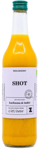 SHOT Z POMARAŃCZY Z KURKUMĄ I IMBIREM ROZGRZEWAJĄCY BIO 500 ml - ZAKWASOWNIA