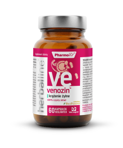 VENOZIN NA KRĄŻENIE ŻYLNE 60 KAPSUŁEK 29,49 g - PHARMOVIT (HERBALLINE)