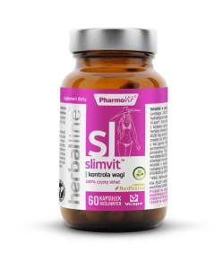 SLIMVIT NA KONTROLĘ WAGI 60 KAPSUŁEK 29,56 g - PHARMOVIT (HERBALLINE)