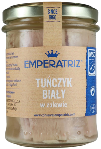 TUŃCZYK BIAŁY W SOSIE WŁASNYM 200 g (140 g) (SŁOIK) - EMPERATRIZ