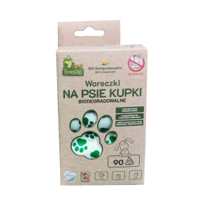 WORKI NA PSIE ODCHODY (KOMPOSTOWALNE I BIODEGRADOWALNE) 6 ROLEK 90 szt - FROGGY