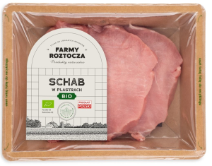 SCHAB SUROWY KROJONY BIO 300 g - FARMY ROZTOCZA (NA ZAMÓWIENIE)