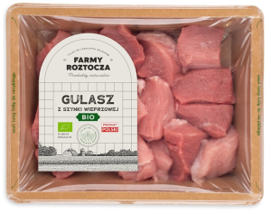MIĘSO GULASZOWE Z SZYNKI BIO 300 g - FARMY ROZTOCZA (NA ZAMÓWIENIE)