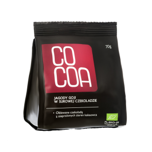JAGODY GOJI W SUROWEJ CZEKOLADZIE BIO 70 g - COCOA
