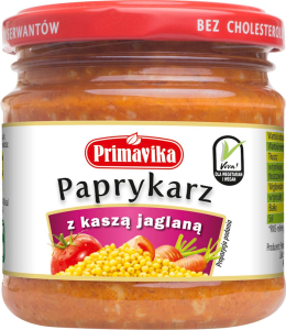 PAPRYKARZ WEGETARIAŃSKI Z KASZĄ JAGLANĄ BEZGLUTENOWY 160 g - PRIMAVIKA