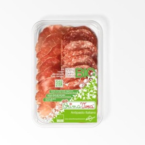 KARCZEK DOJRZEWAJĄCY COPPA DI PARMA I SALAMI MILANO MIX PLASTRY BEZGLUTENOWY BIO 70 g - PRIMAVERA