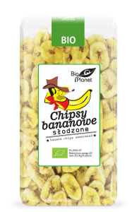CHIPSY BANANOWE SŁODZONE BIO 350 g - BIO PLANET