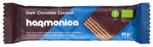 WAFELEK Z KREMEM KOKOSOWO - KAKAOWYM W POLEWIE CZEKOLADOWEJ BIO 40 g - HARMONICA