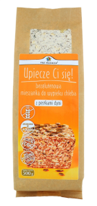 MIESZANKA DO WYPIEKU CHLEBA Z PESTKAMI DYNI BEZGLUTENOWA 500 g - PIĘĆ PRZEMIAN