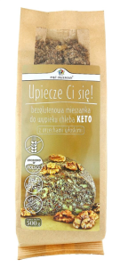 MIESZANKA DO WYPIEKU CHLEBA Z ORZECHAMI WŁOSKIMI BEZGLUTENOWA (KETO) 500 g - PIĘĆ PRZEMIAN