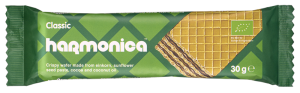 WAFELEK Z KREMEM MLECZNO - KAKAOWYM BIO 30 g - HARMONICA