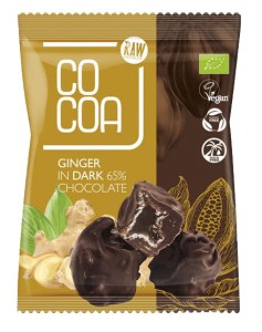 IMBIR W CIEMNEJ CZEKOLADZIE 65 % BIO 70 g - COCOA