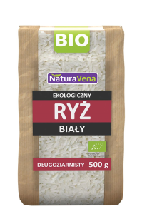 RYŻ DŁUGOZIARNISTY BIAŁY BIO 500 g - NATURAVENA