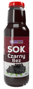 SOK Z CZARNEGO BZU 100 % 750 ml - NATURAVENA