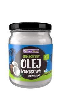 OLEJ KOKOSOWY RAFINOWANY BIO 420 g - NATURAVENA