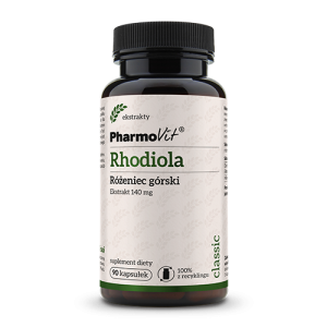 RHODIOLA (RÓŻENIEC GÓRSKI EKSTRAKT 140 mg) 90 KAPSUŁEK BEZGLUTENOWE 40,5 g - PHARMOVIT (CLASSIC)