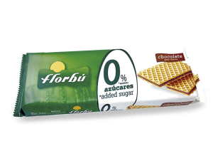 WAFELKI NADZIEWANE KAKAOWE BEZ DODATKU CUKRU 150 g - FLORBU