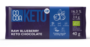 CZEKOLADA KETO Z JAGODAMI BEZ DODATKU CUKRU BIO 40 g - COCOA