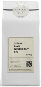 SEZAM BIAŁY NIEŁUSKANY BIO 500 g - THE PLANET
