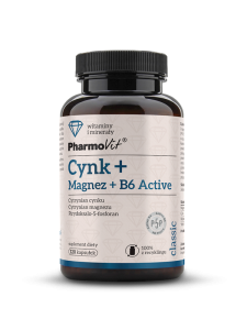 CYNK + MAGNEZ + WITAMINA B6 ACTIVE 120 KAPSUŁEK 83,38 g - PHARMOVIT (CLASSIC)