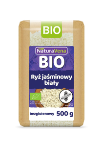 RYŻ JAŚMINOWY BIAŁY BEZGLUTENOWY BIO 500 g - NATURAVENA
