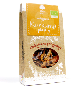 KURKUMA PLASTRY SUSZONE BIO 30 g - DARY NATURY