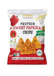 CHIPSY PROTEINOWE O SMAKU SŁODKIEJ PAPRYKI BEZGLUTENOWE 60 g - POPCROP