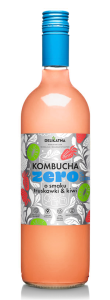 KOMBUCHA O SMAKU TRUSKAWKI I KIWI ZERO % CUKRU 700 ml - DELIKATNA (ZAKWASOWNIA)
