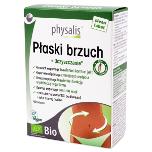 TABLETKI NA PŁASKI BRZUCH BIO 45 szt. - PHYSALIS ( ---> dostawa planowana: 20/5/2025)