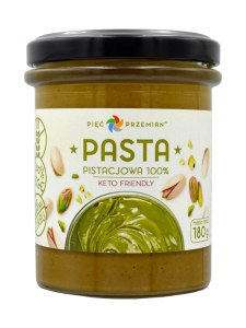 PASTA PISTACJOWA BEZ DODATKU CUKRÓW BEZGLUTENOWA 180 g - PIĘĆ PRZEMIAN