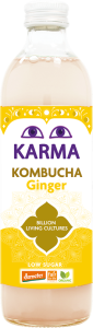 KOMBUCHA Z IMBIREM NISKA ZAWARTOŚĆ CUKRÓW FAIR FOR LIFE DEMETER BIO 500 ml - KARMA KOMBUCHA