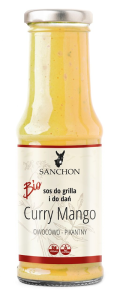 SOS CURRY MANGO WEGAŃSKI BEZGLUTENOWY BIO 210 ml - SANCHON