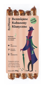 BEZMIĘSNE KABANOSY KLASYCZNE 160 g - BEZMIĘSNY
