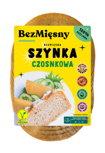 przecena SZYNKA CZOSNKOWA ROŚLINNA 120 g - BEZMIĘSNY