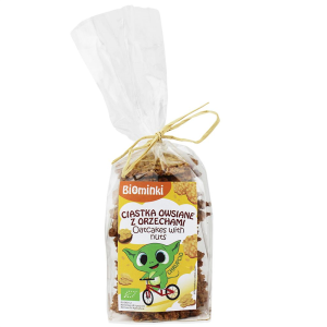 CIASTKA OWSIANE Z ORZECHAMI WŁOSKIMI BIO 170 g - BIOMINKI