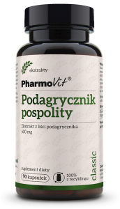 PODAGRYCZNIK POSPOLITY EKSTRAKT (450 mg) BEZGLUTENOWY 90 KAPSUŁEK - PHARMOVIT (CLASSIC)