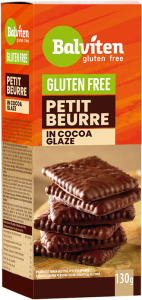 HERBATNIKI PETIT BEURRE W POLEWIE KAKAOWEJ BEZGLUTENOWE 130 g - BALVITEN
