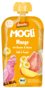 MUS BANAN - GUAWA - MANGO BEZ DODATKU CUKRÓW OD 1 ROKU DEMETER BIO 100 g - MOGLI