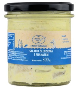 SAŁATKA ŚLEDZIOWA Z ANANASEM 390 g - SMOLIN FISH (NA ZAMÓWIENIE)