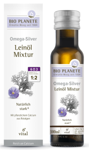 OMEGA SILVER - MIESZANKA Z OLEJEM LNIANYM (ALGI MORSKIE) BIO 100 ml - BIO PLANETE