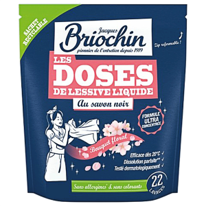 KAPSUŁKI DO PRANIA NA BAZIE SZAREGO MYDŁA KWIATOWE (22 szt.) - BRIOCHIN