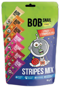 ZESTAW PRZEKĄSEK OWOCOWYCH BEZ DODATKU CUKRÓW BEZGLUTENOWY 98 g - BOB SNAIL