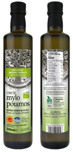 OLIWA Z OLIWEK EXTRA VIRGIN NIEFILTROWANA BIO 500 ml - MYLOPOTAMOS