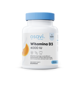 WITAMINA D3 100 µg (4000 j.m) BEZGLUTENOWA 60 KAPSUŁEK - OSAVI