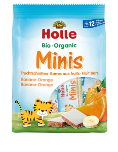 BATONY MINI BANAN - POMARAŃCZA OD 12 MIESIĄCA BIO (8 x 12,5 g) 100 g - HOLLE